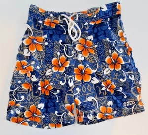 Nalu 808 Bade Board Shorts Herren 32 x 8 Small S HERGESTELLT IN DEN USA blau orange hawaiianisch - Bild 1 von 6