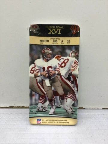 Bradford Exchange Super Bowl XVI Joe Montana Ticket to Glory Collector Plate Cover