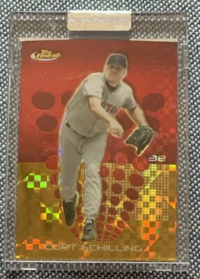 Curt SCHILLING 2004 Topps Finest Gold X-fractor Uncirculated #52 111/139 Red Sox - Image 1 of 2