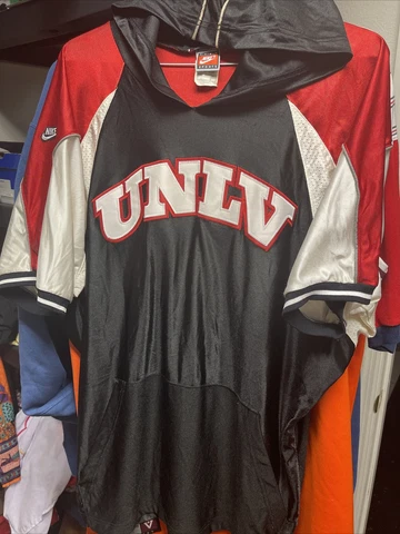 Nike Authentic UNLV Running Rebels Hoodie Short Sleeve Warmup VHTF Rare Vintage Cover