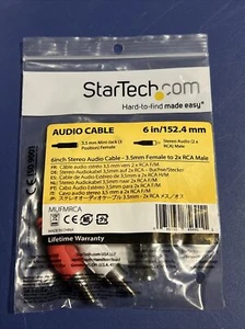 StarTech MUFMRCA 150mm Stereo Audio Cable - 3.5mm Female To 2x RCA Male - Picture 1 of 2