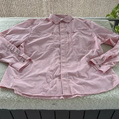 Camisa Coolibar Talla Hombre XL Rosa Cuadros Pesca Abotonada UPF 50 Foto 1 de 4
