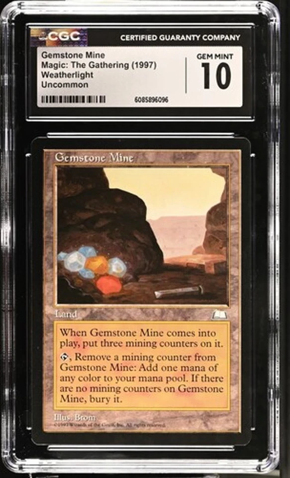 Gemstone Mine. Weatherlight Mtg. CGC 10 Gem Mint! - Image 1 of 2
