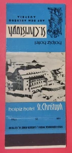 HOSPIZ HOTEL ST CRISTOPH AUF DEM ARLBERG ADVERTISING MATCHBOOK COVER-AUSTRIA - Picture 1 of 3