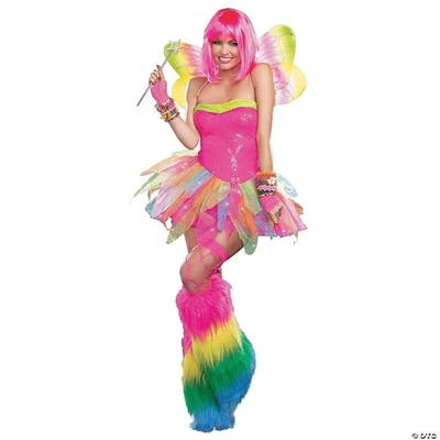 Rainbow Fairy Adult Costume Small – Magical Fairy Tale Halloween Cosplay Outfit - Image 1 of 4