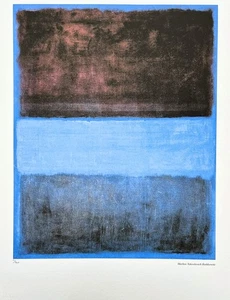 MARK ROTHKO - Nº 61 - Óxido y azul - firmado, numerado edición 20/200, 50x65cm - Imagen 1 de 5