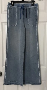 Jeans blu Tractor Supply taglia XS denim morbido gamba ultra larga con coulisse - Foto 1 di 5