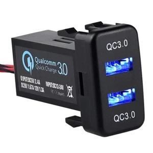 Quick Charge 3.0 Dual USB Port Charger Socket for Toyota - Photo 1 sur 7
