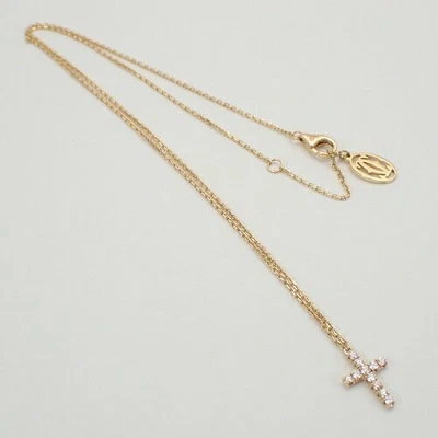 Ожерелье с крестом и бриллиантами Cartier Symbol 750 розовое золото - Изображение 1 из 4