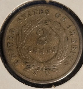 1865 Two Cent Piece As Shown In Pictures Better Grade - Picture 1 of 4