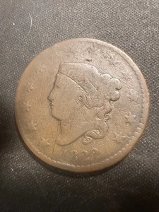 1822 Coronet Head Large Cent - VG details scratched         Lot# 1097 - Picture 1 of 5