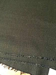 Windowpane Check Suiting Fabric - Vintage Wool-  58"/147 cm  W x 1.54 M L - Picture 1 of 4
