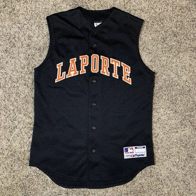 Винтажная бейсбольная футболка La Porte Slicers мужская S Indiana сделано в США 90-е годы Y2K - Изображение 1 из 4