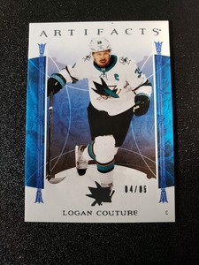 2021-22 UD Artifacts Base Light Blue Steel #39 Logan Couture 04/85