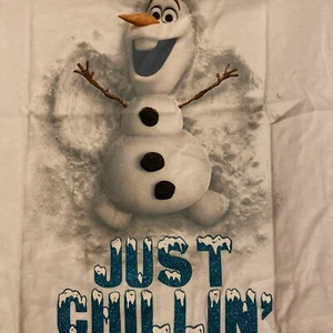 Camiseta Disney Frozen Olaf Snowman Blanco Just Chillin' Niños Camisa XL Navidad - Imagen 1 de 4