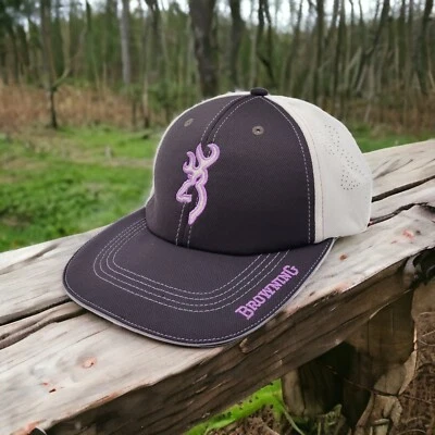Gorra ajustable Browning Hunting Company púrpura con logotipo de ciervo Buck 100 % poliéster Foto 1 de 4