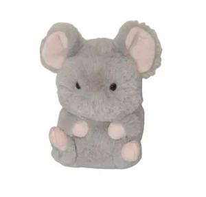 2023 Aurora World Gray Mouse Round Rolly Plush Stuffed BeanBag Toy 6" - Picture 1 of 5