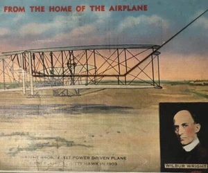 c1940s Dayton Ohio Home of the Airplane Wright Brothers Vintage Postcard Folder - Picture 1 of 9