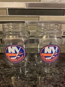 New York Islanders NHL 2er Set Kunststoff Einmachgläser Bier Cocktail Tasse Hockey - Bild 1 von 8
