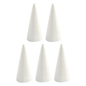 20 x Polystyrene Cones Solid 14cm Christmas Craft Decoration Floristry Modelling - Picture 1 of 3