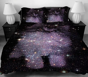 3 PCS Galaxy Pattern Duvet Quilt Cover Set Twin Full Queen King Size Bedding Set - Picture 1 of 1