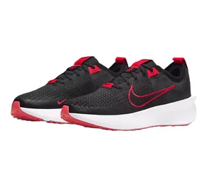 Nike Interact Run Mens’s Size 10 Road Running Shoes Black/Red FD2291-007 NEW - Foto 1 di 10