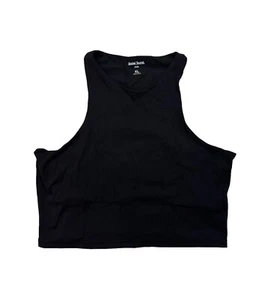 Social Tourist schwarzes sportliches bauchfreies Tanktop Damen XL Fitnessstudio Fitness neu ohne Etikett - Bild 1 von 6