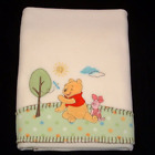 Cream Winnie The Pooh Piglet Tree Baby Blanket Fleece Green Dot Disney EXC COND