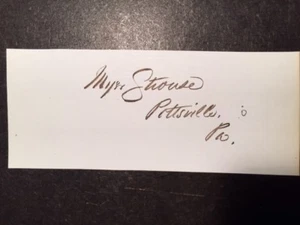 MYER STOUSE SIGNIERT BÜRGERKRIEGSKONGRESSABGEORDNETER, VERTEIDIGUNGSATTY FÜR DIE MOLLY MAGUIRES  - Bild 1 von 1