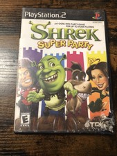 Shrek Super Party Video Game PS2 2002 Complete w/ Booklet Damaged Case Fast Ship