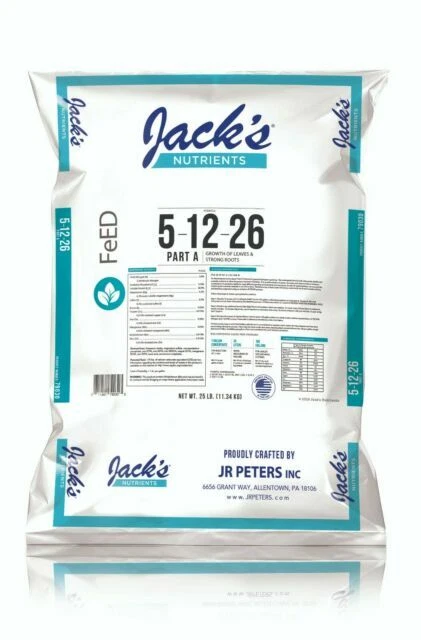 Jacks Hydroponic 5-12-26 25 lb. Fertilizante Profesional Parte A Foto 1 de 1