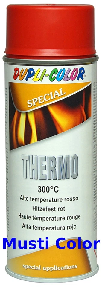 6x400ml Hitzelack Thermolack Hochtemperatur Hitzefest Auspufflack Grillspray rot