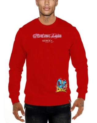 Avenue George V Paris Red  Sweatshirt Teddy Bear S  M  L XL 2XL GV-2623 - Image 1 of 3