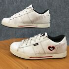 Osiris Skate Shoes Womens 10 White Serve Girls Lace Up Low Top Sneakers Leather