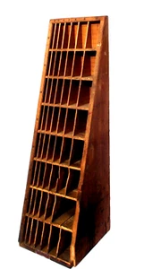 100 Jahre alt Hamilton Buchdruck Drucker Möbel Abstandshalter Schrank Eiche Gestell D - Bild 1 von 13