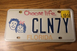 Florida Choose Life Nummernschild 2014 CLN7Y - Bild 1 von 3