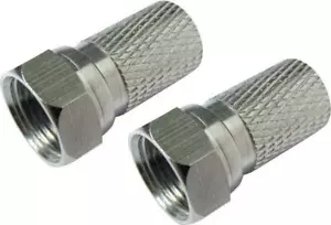F-Male SAT 8mm Coaxial Cable Connector (2x) FST8002 Schwaiger New Original Packaging - Picture 1 of 1