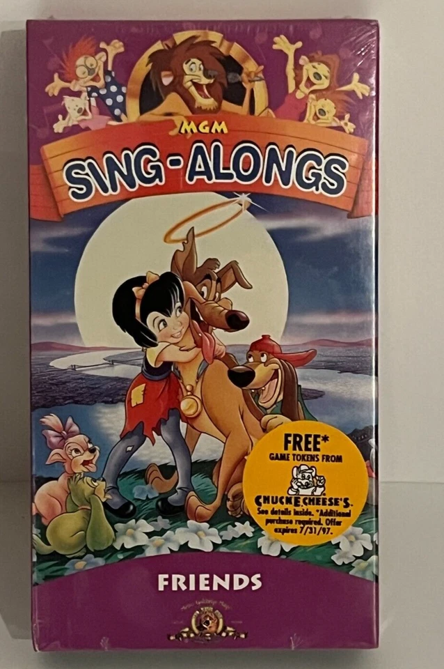 MGM Sing-Alongs Friends VHS 1996 All Dogs Go To Heaven New Rare - Image 1 of 4