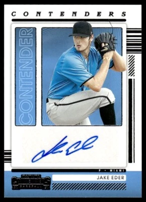 2021 Panini Contenders Autographs Jake Eder Auto Miami Marlins #CA-JE - Image 1 of 2