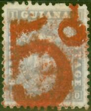 B. Guiana 1860 5d in Red on 12c Lilac Postage Payable to GB For Overseas Letters