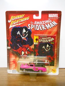 Johnny Lightning The Amazing Spider-man Marvel Pink Pickup Truck Die Cast - Picture 1 of 4