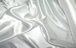 Remanente de 1,4 m - Tela satinada blanca marfil textura sutil, peso ligero, 150 cm de ancho - Imagen 1 de 3