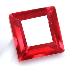 Piedra preciosa suelta certificada corte cuadrado 6,35 quilates pintura roja natural Myanmar rara - Imagen 1 de 7