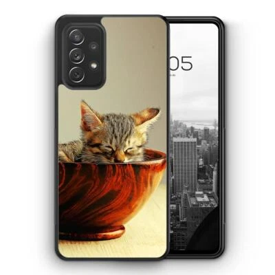 MUNIQASE Katzenbaby Silikon Hülle für Samsung Galaxy A z.B. A15 A16 A35 A54 A55 uvm. Tier