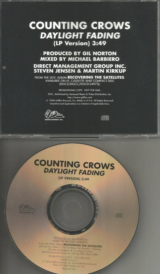 COUNTING CROWS Daylight Fading 1996 USA PROMO Radio DJ CD single MINT PROCD1092 - Image 1 of 1