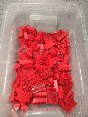 LEGO 100 rote Dachsteine Dachziegel red 3x4 2x4 1x2Slope Creator City Haus House - Bild 1 von 2