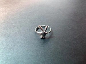 Playboy Silver Rope Finger Ring - Picture 1 of 5