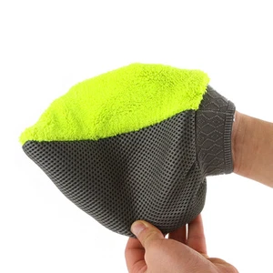 Car Gloved Wash Towel Hand Washing Soft Mitt Window Home Cleaning Cloth Duster - Picture 1 of 8