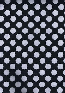 Black Acrylic Felt Fabric With White Spots - Picture 1 of 1