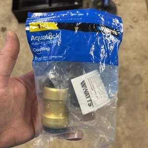 Lot/set Of 2 ———-1 Inch CTS Aqualock Push To Connect Coupling - Picture 1 of 5